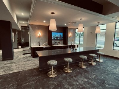 Bar Area with TV Behind