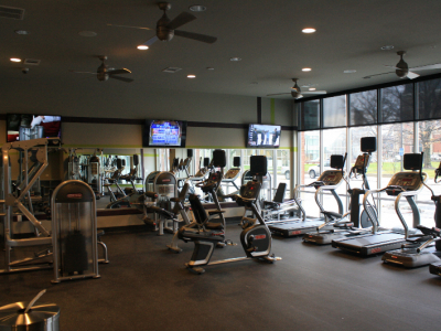 Exercise Room with TVs